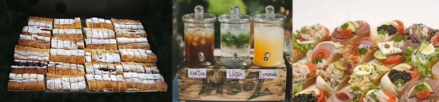 rétes, limonádé, koktélszendvics